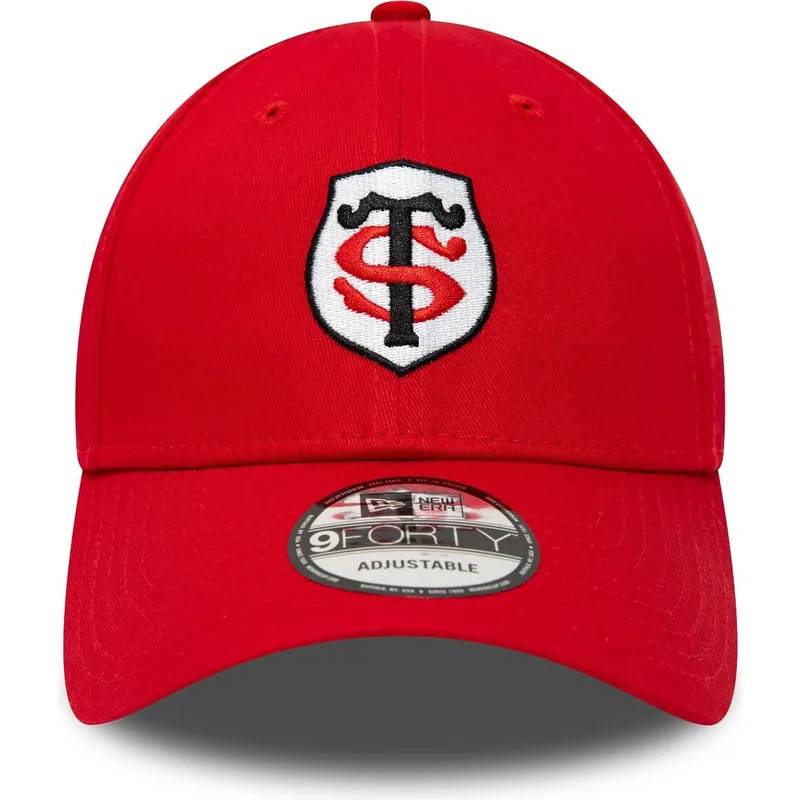 new-era-curved-brim-9forty-core-stade-toulousain-top-14-red-adjustable-cap