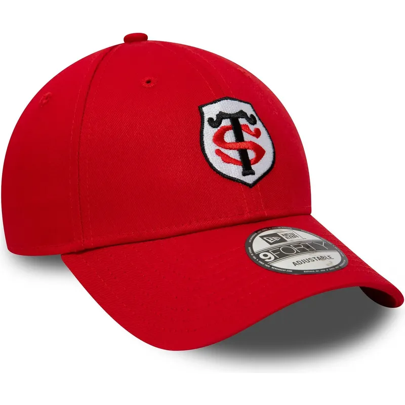 new-era-curved-brim-9forty-core-stade-toulousain-top-14-red-adjustable-cap