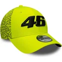new-era-curved-brim-9forty-all-over-print-valentino-rossi-vr46-motogp-yellow-adjustable-cap