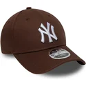 new-era-curved-brim-9forty-m-crown-new-york-yankees-mlb-brown-snapback-cap