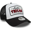 new-era-a-frame-location-cities-and-beaches-austin-texas-white-and-black-trucker-hat