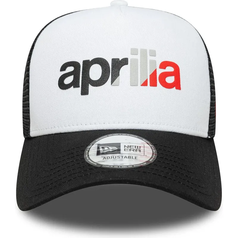 new-era-a-frame-wordmark-aprilia-piaggio-white-and-black-trucker-hat