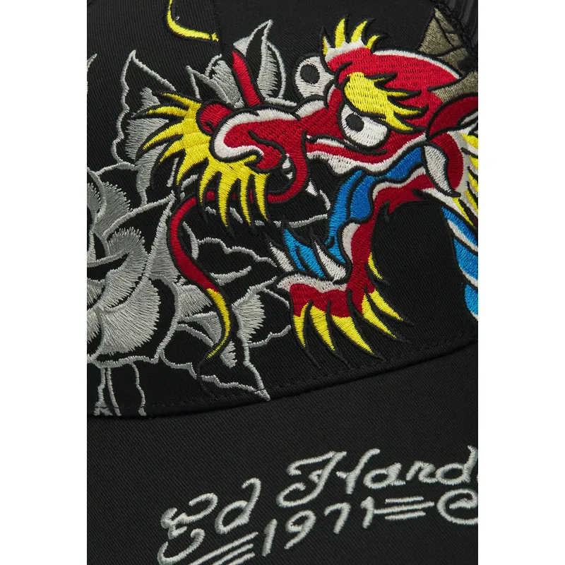 ed-hardy-dragon-and-roses-graphic-black-trucker-hat