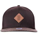djinns-flat-brim-glencheck-brown-adjustable-cap