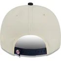 new-era-curved-brim-9fifty-a-frame-classic-new-york-yankees-mlb-beige-and-navy-blue-snapback-cap