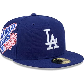 New Era Flat Brim 59FIFTY Hidden Hit Los Angeles Dodgers MLB Blue Fitted Cap