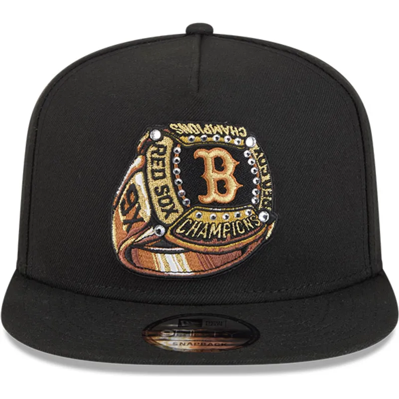 new-era-flat-brim-9fifty-a-frame-ring-boston-red-sox-mlb-black-snapback-cap
