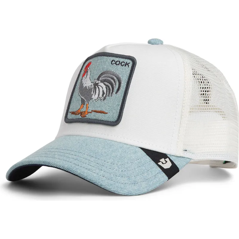 goorin-bros-rooster-cock-denim-rooster-the-farm-white-and-blue-trucker-hat