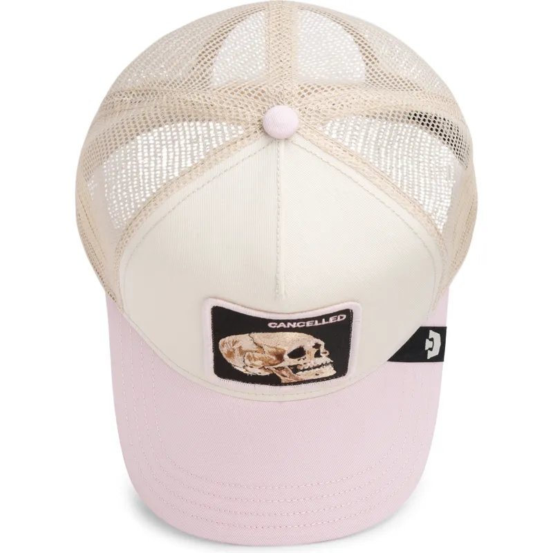 goorin-bros-the-cancelled-skull-whisper-the-farm-beige-and-pink-trucker-hat