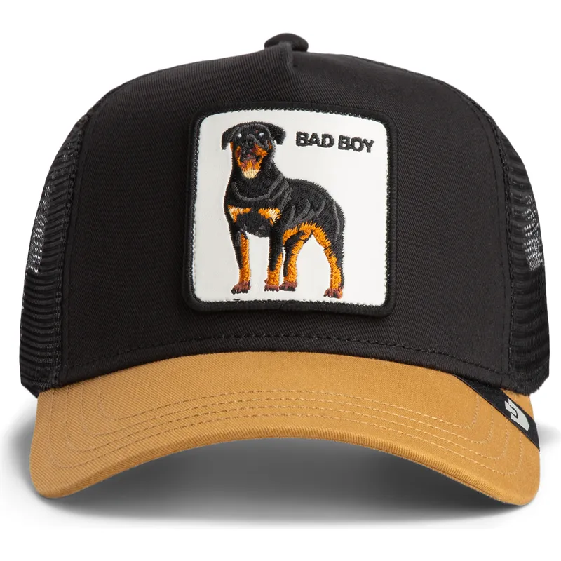 goorin-bros-rottweiler-dog-bad-boy-the-farm-black-and-brown-trucker-hat