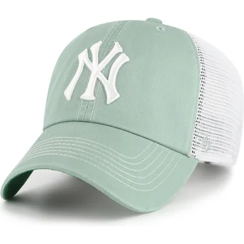 47 Brand Clean Up Trawler New York Yankees MLB Green Trucker Hat