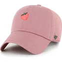 47-brand-curved-brim-strawberry-fruit-clean-up-base-runner-icon-pink-adjustable-cap