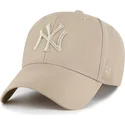 47-brand-curved-brim-khaki-logo-mvp-new-york-yankees-mlb-khaki-snapback-cap