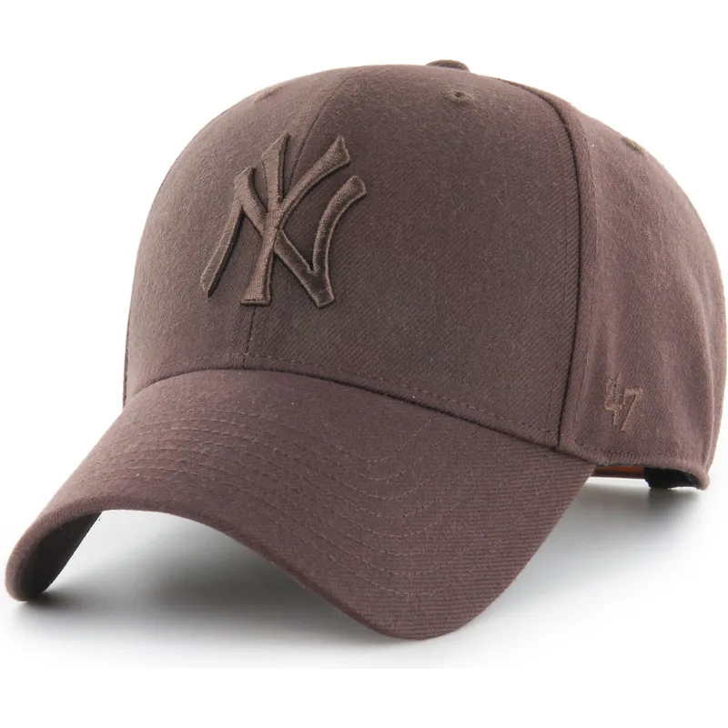 47-brand-curved-brim-brown-logo-mvp-new-york-yankees-mlb-brown-snapback-cap