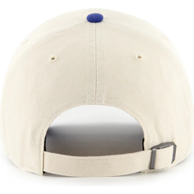 47-brand-curved-brim-clean-up-base-runner-sure-shot-two-tone-los-angeles-dodgers-mlb-beige-and-blue-adjustable-cap