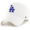 47-brand-curved-brim-blue-logo-clean-up-los-angeles-dodgers-mlb-white-adjustable-cap