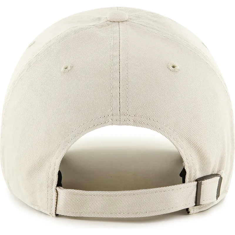 47-brand-curved-brim-clean-up-base-runner-mini-logo-new-york-yankees-mlb-beige-adjustable-cap