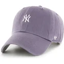 47-brand-curved-brim-clean-up-base-runner-iris-new-york-yankees-mlb-purple-adjustable-cap