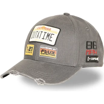 Capslab Curved Brim Outatime BTF1 OUTB Back To The Future Grey Snapback Cap