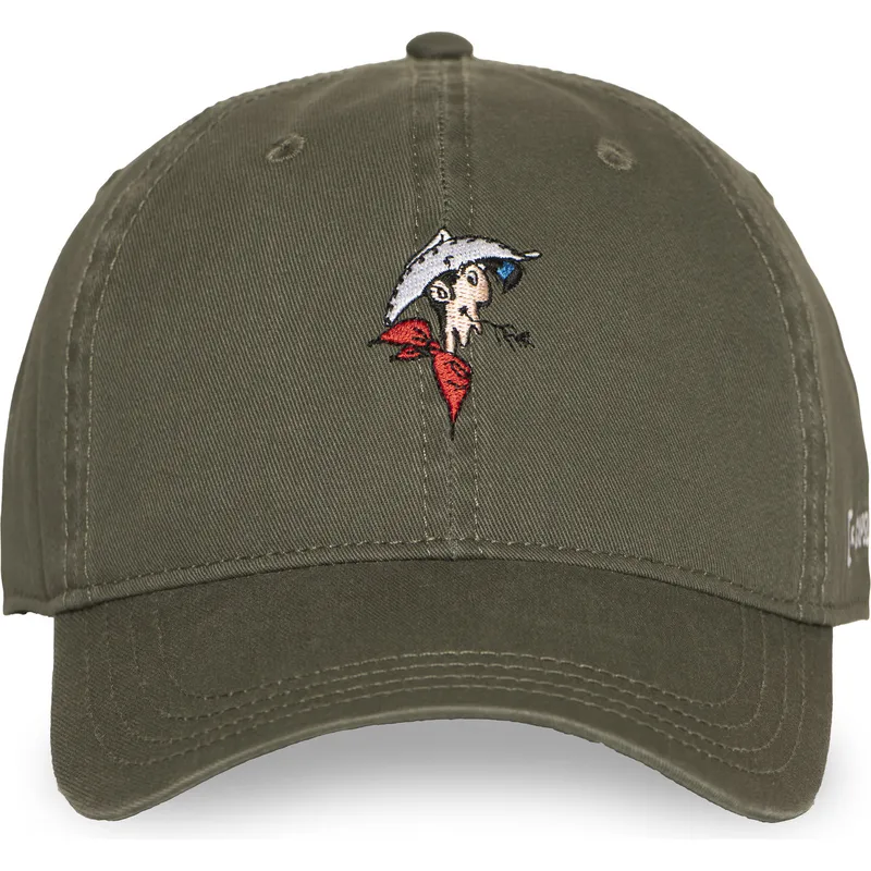 capslab-curved-brim-lucky-luke-lck3-heab-green-adjustable-cap