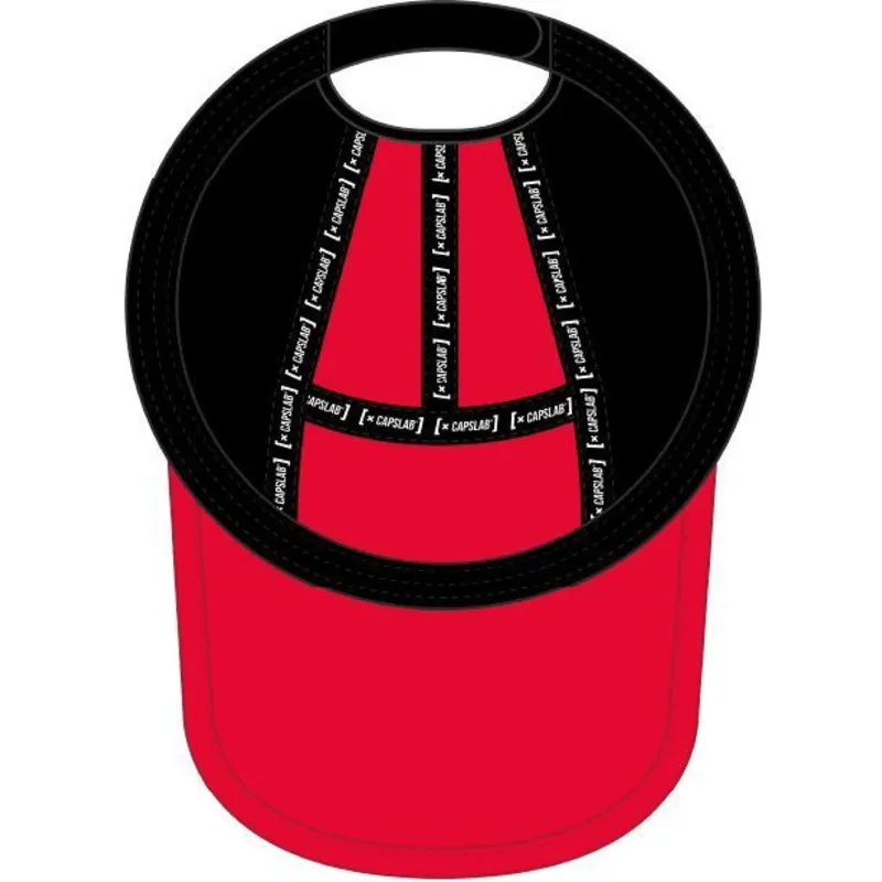 capslab-curved-brim-smu2-dunb-the-smurfs-red-snapback-cap