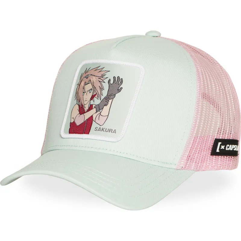 capslab-sakura-haruno-ns6-sakb-naruto-green-and-pink-trucker-hat