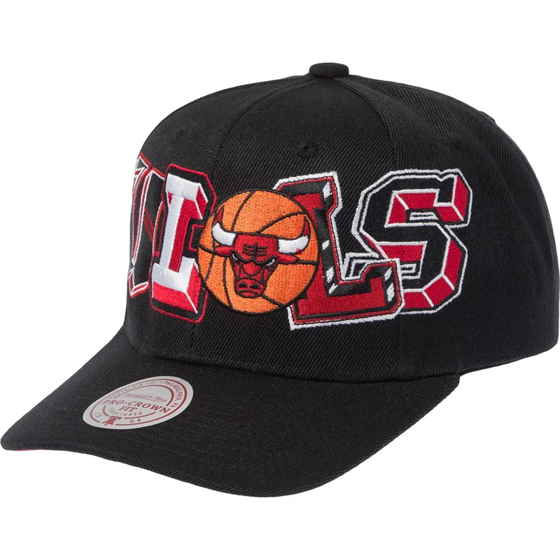 mitchell-ness-curved-brim-hyper-type-pro-chicago-bulls-nba-black-snapback-cap