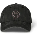pica-pica-curved-brim-smiley-washed-black-adjustable-cap