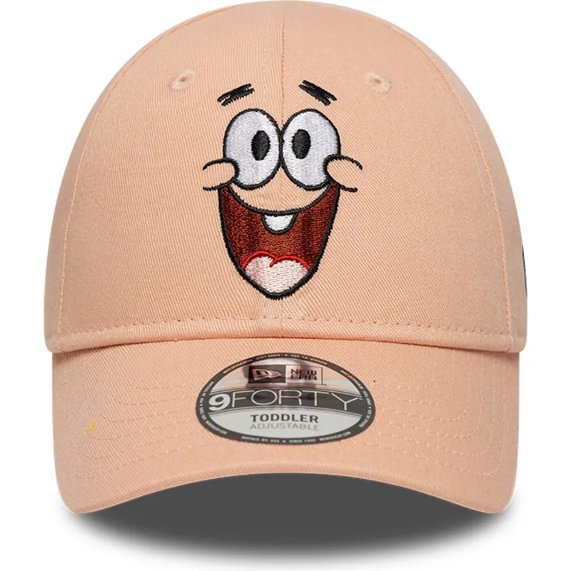 new-era-curved-brim-youth-patrick-star-9forty-face-spongebob-squarepants-pink-adjustable-cap