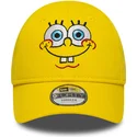 new-era-curved-brim-youth-9forty-face-spongebob-squarepants-yellow-adjustable-cap