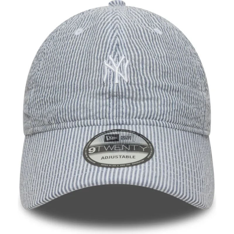 new-era-curved-brim-9twenty-seersucker-new-york-yankees-mlb-navy-blue-adjustable-cap
