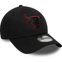 new-era-curved-brim-black-logo-9forty-team-outline-chicago-bulls-nba-black-adjustable-cap