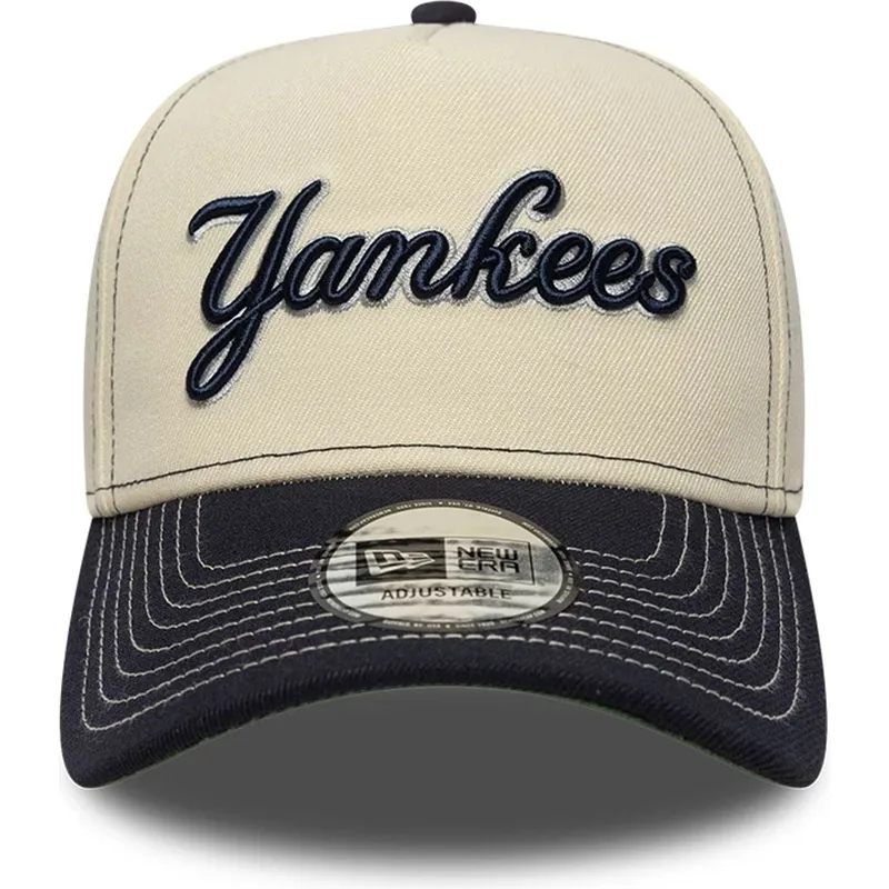 new-era-curved-brim-e-frame-city-icon-new-york-yankees-mlb-beige-and-navy-blue-snapback-cap