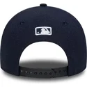 new-era-curved-brim-9forty-m-crown-linen-new-york-yankees-mlb-navy-blue-snapback-cap
