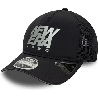 New Era 9FORTY APEX Reflective A Frame Black Adjustable Trucker Hat