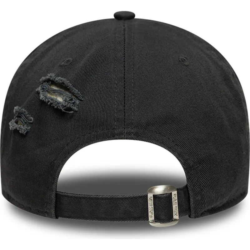 new-era-curved-brim-9twenty-wash-distress-a-frame-black-adjustable-cap