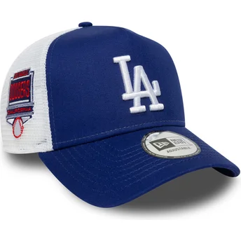 New Era A Frame Side Patch Los Angeles Dodgers MLB Blue Trucker Hat