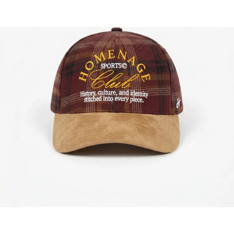 homenage-curved-brim-plaid-club-sport-the-ball-multicolor-snapback-cap