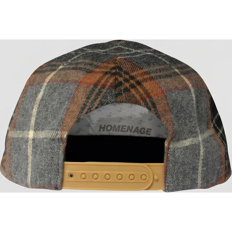 homenage-curved-brim-plaid-players-sport-the-ball-multicolor-snapback-cap