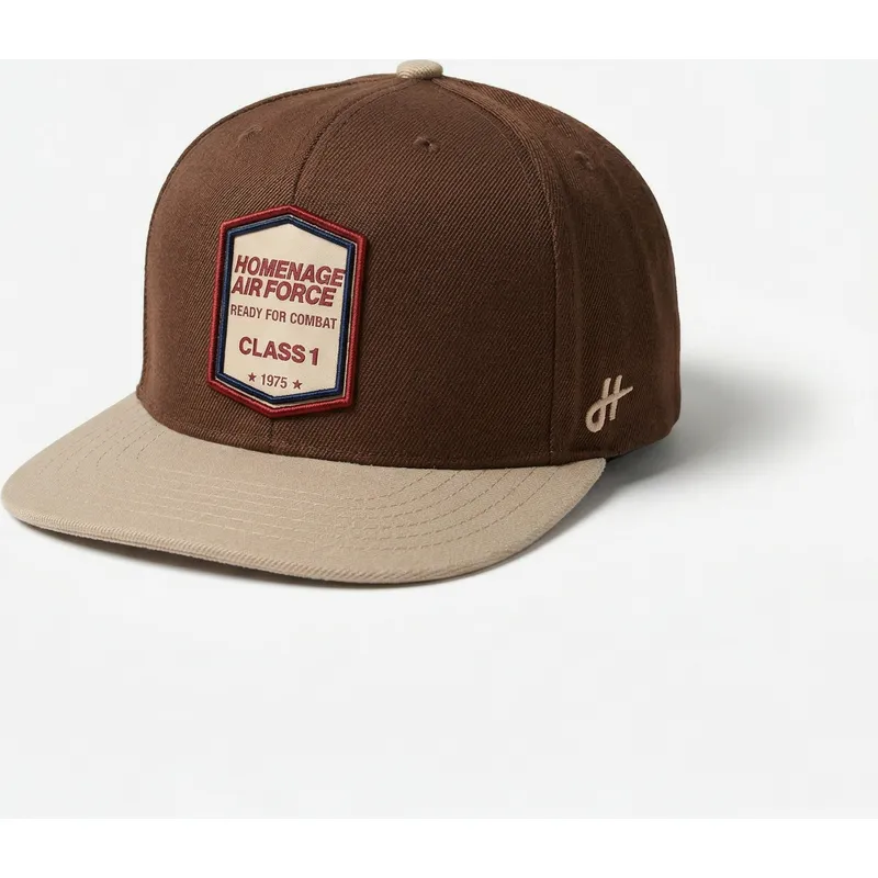 homenage-flat-brim-squadron-military-surplus-the-retro-dark-brown-snapback-cap