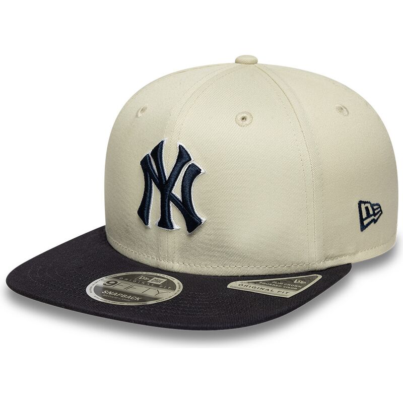 new-era-flat-brim-navy-blue-logo-9fifty-original-fit-world-series-new-york-yankees-mlb-beige-snapback-cap