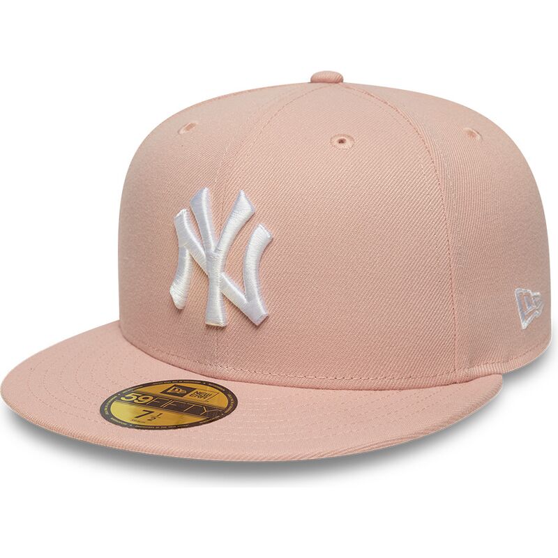 new-era-flat-brim-59fifty-league-essential-new-york-yankees-mlb-pink-fitted-cap