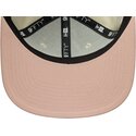 new-era-flat-brim-pink-logo-9fifty-original-fit-world-series-patch-los-angeles-dodgers-mlb-beige-snapback-cap
