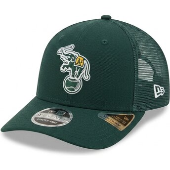 New Era 9SEVENTY Stretch Snap Evergreen Oakland Athletics MLB Green Trucker Hat