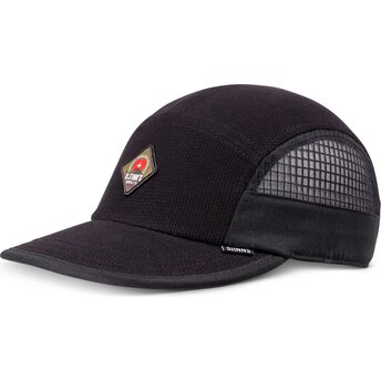 Djinns Flat Brim Soft Waffle Mountain Black Adjustable Cap