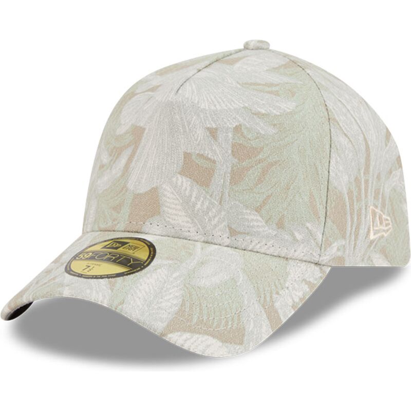 new-era-curved-brim-59forty-a-frame-leafy-palm-beige-fitted-cap