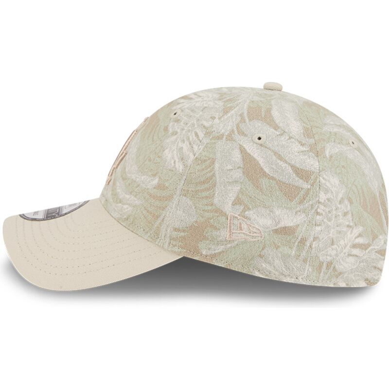 new-era-curved-brim-9twenty-leafy-palm-los-angeles-dodgers-mlb-beige-adjustable-cap