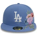 new-era-flat-brim-59fifty-floral-los-angeles-dodgers-mlb-blue-fitted-cap