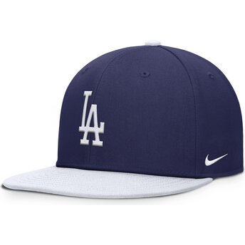 Nike Flat Brim Youth Dri-Fit Pro Structured Square Bill Los Angeles Dodgers MLB Blue and White Snapback Cap