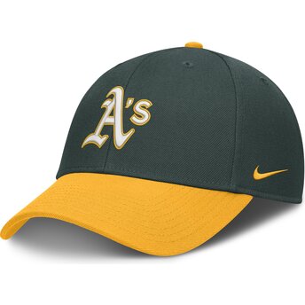 Nike Curved Brim Dri-Fit Club Structured Oakland Athletics MLB Green Adjustable Cap